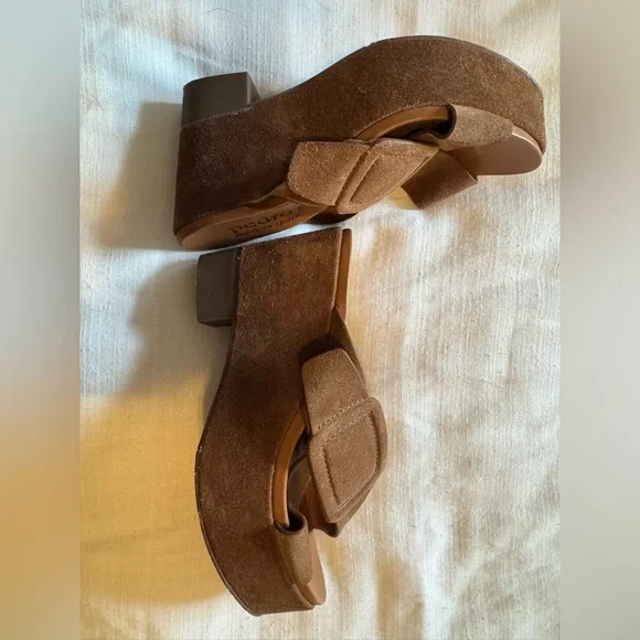 Pedro Garcia Donato Brown Suede Platform slides - Picture 5 of 5